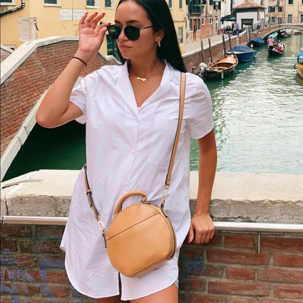 Zara White Button Down Dress